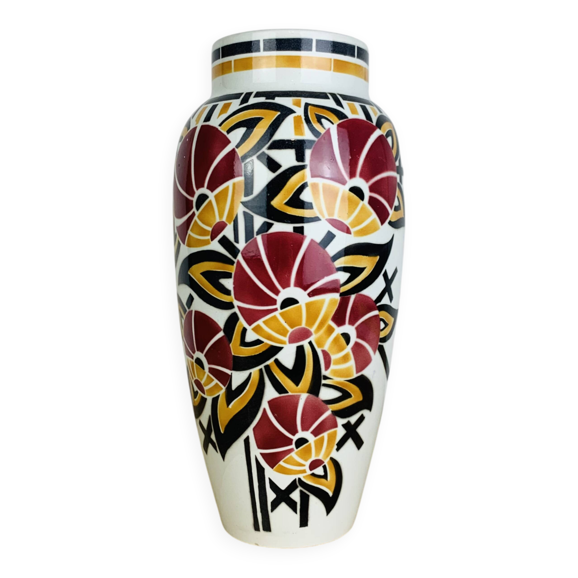 Art Deco vase, Pergola model, Keller & Guérin Lunéville