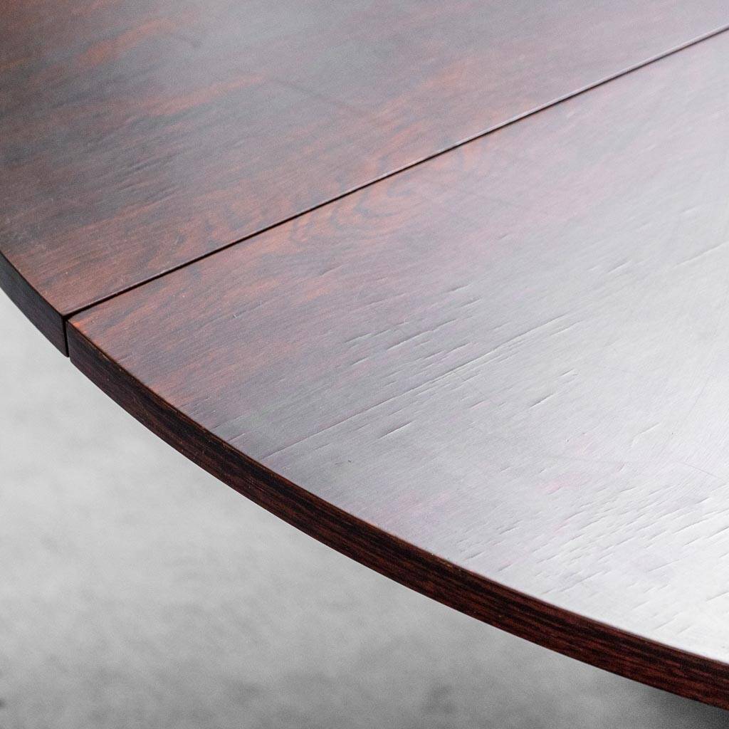 1960s vintage moderne antique table à rallonge en teck