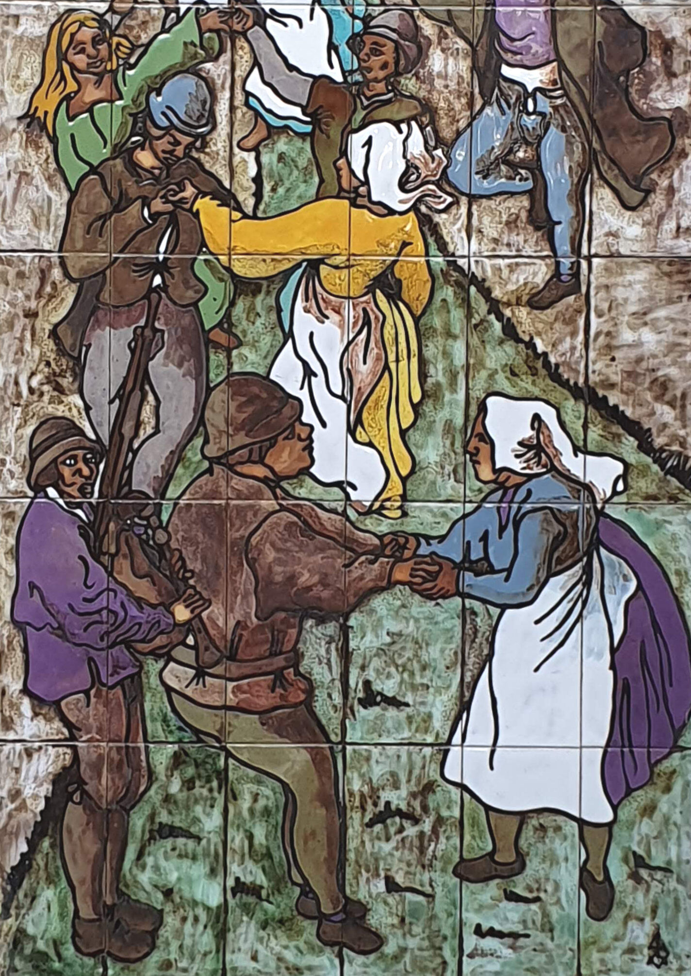 Decorative panel by Claude Vayssier ceramist in Vallauris