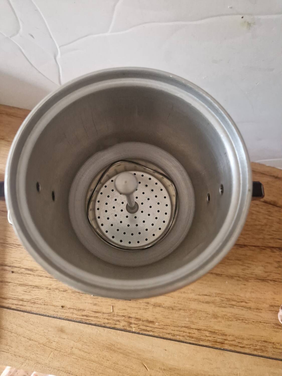 Cafetière vintage porcelaine à feu filtre alu Faience années 60 théière