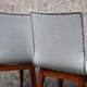 Lot de 4 chaises en simili cuir des années 1950