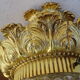Glass and brass globe chandelier