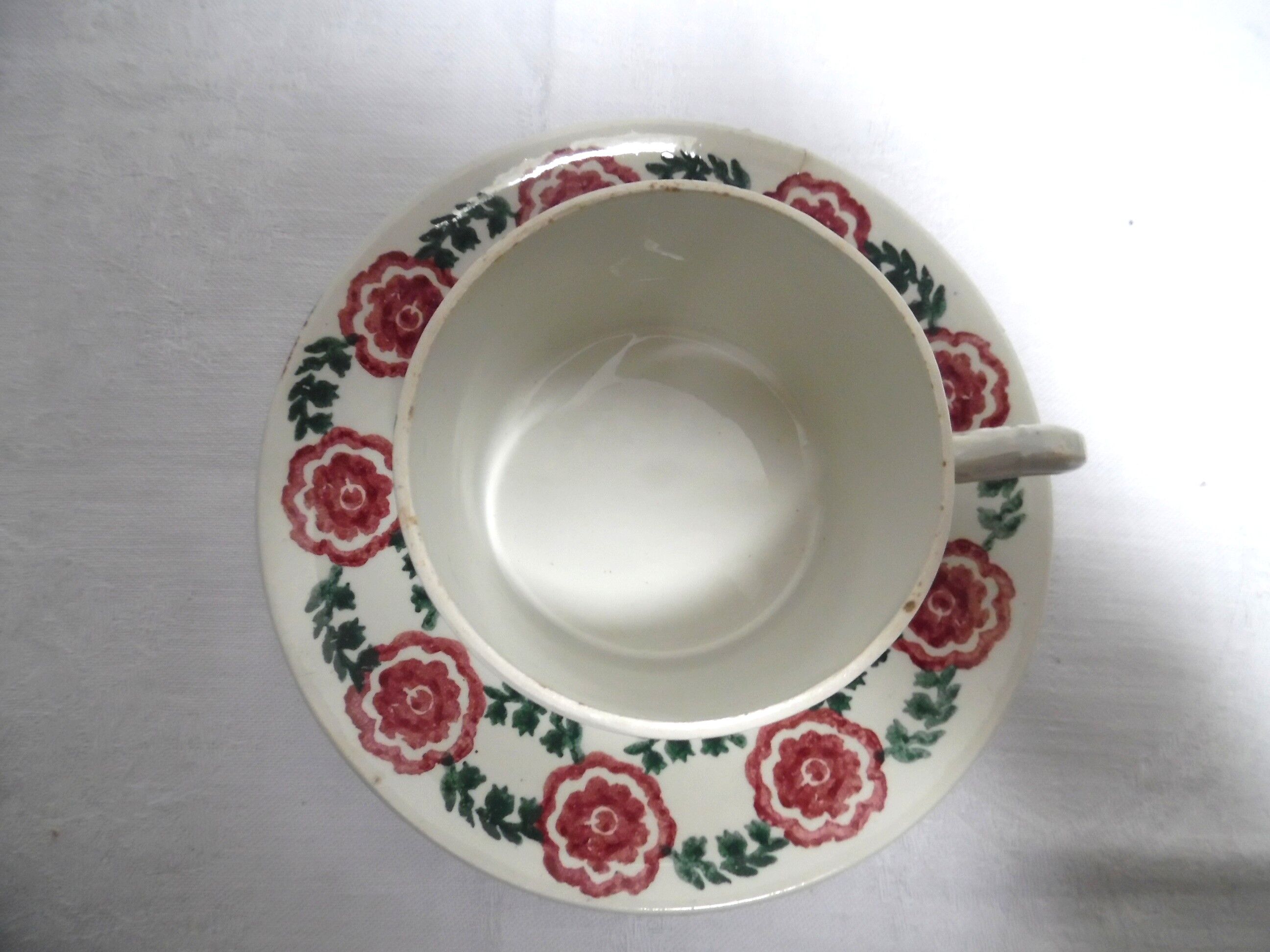 Duo of cups and saucers ceramic st amand