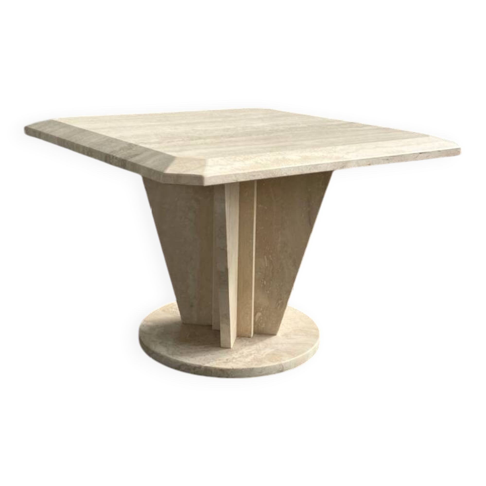 Table basse en travertin, vintage 1970