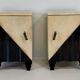Paire de tables de nuit Art Déco italiennes attribuées à Gaetano Borsani, années 1930.