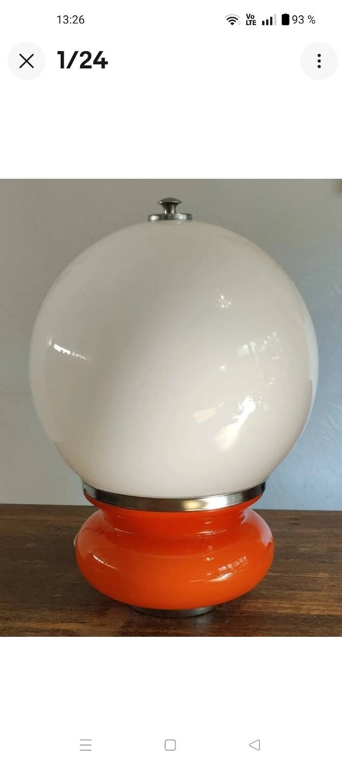 Murano Glass Table Lamp Attributed to Carlo Nason for Mazzega