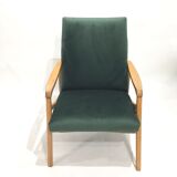 60s chair in green velvet