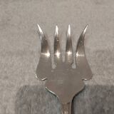 Silver plated fish serving fork, Ercuis goldsmith, laurels
