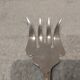 Silver plated fish serving fork, Ercuis goldsmith, laurels