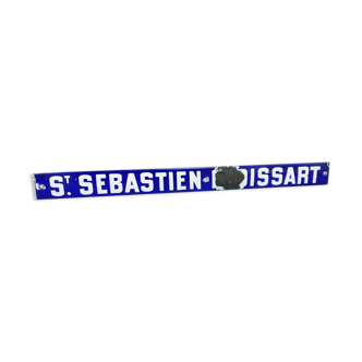 Enamelled plate Station Saint Sébastien Froissart