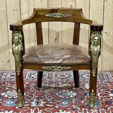 Regency style desk and armchair from the Napoleon III period - late 19th century