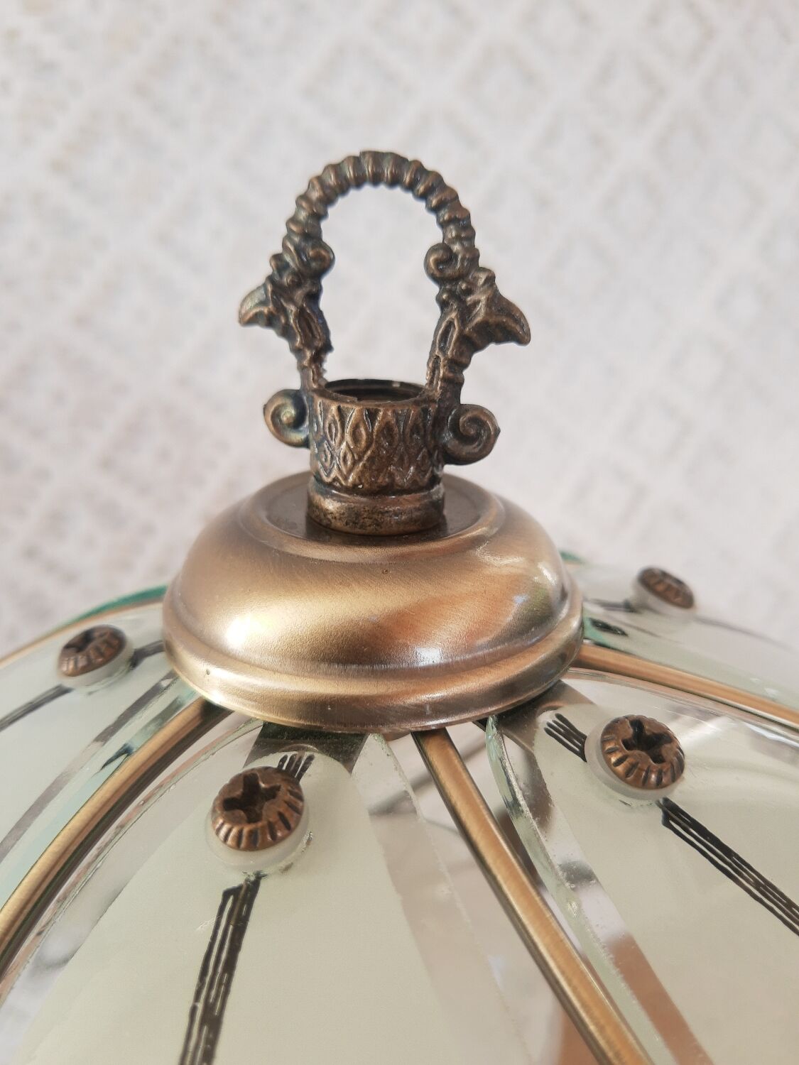 Touch table lamp vintage floral patterns