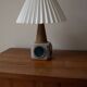 Lampe de table en céramique danoise beige/ lilas/ bleu