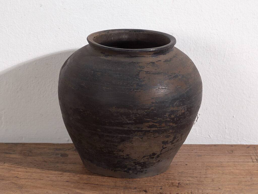 Ancient Asian vase in wabi-sabi style (c.1900) #14