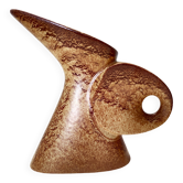 Brown Glazed Ceramic Tulip Vase by Giovanni Bertoncello for Schiavon