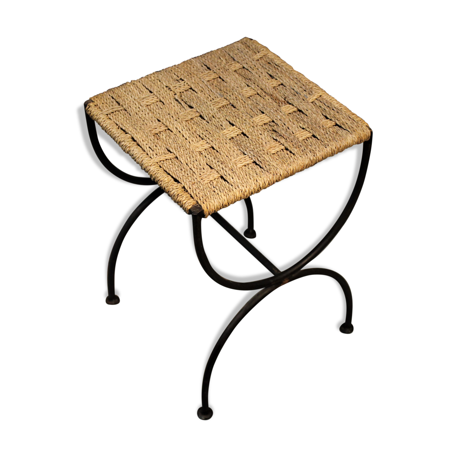 Stool metal & rope 1950