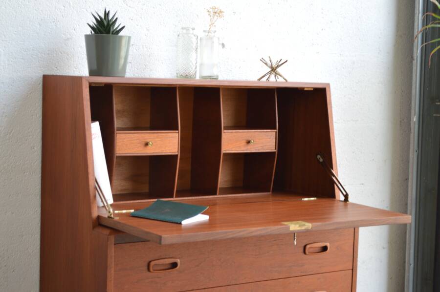 Danish teak secretary 73 cm
