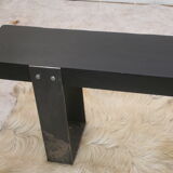 Wood and metal bench