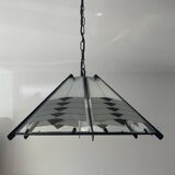 Post Modern pendant light in metal and glass