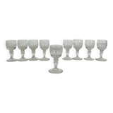 9 Baccarat liqueur glasses, Renaissance model