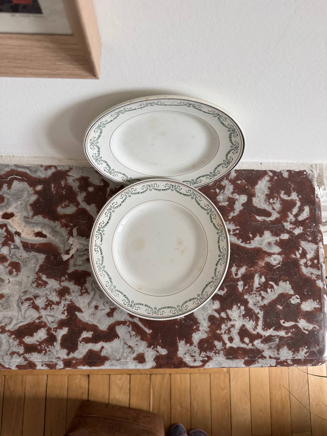 Ironstone plates St Amand