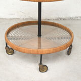 Wicker and rattan coffee table 1960