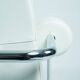 Dutch design Rob Eckhardt chaise longue white leather tubular steel, 1980s