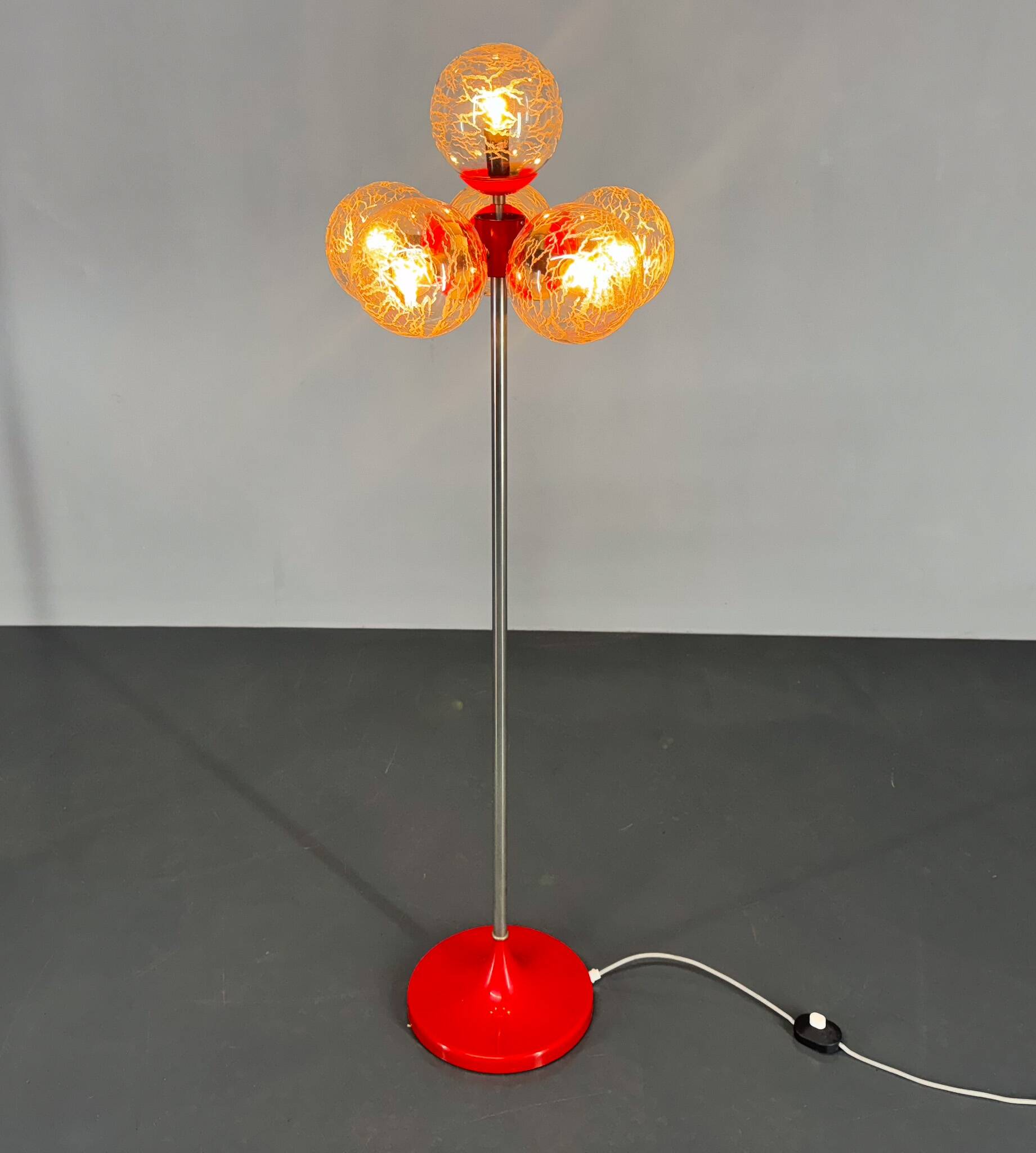Space Age Plastic & Glass Floor Lamp, Germany