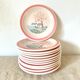 Dessert plates landscape Italy 80s