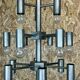 XL 60s 70s Chandelier Chandelier Pendant Lamp Chrome & Metal Design 60s 70s