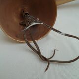 Suspended luminaire ceiling light glass has sets of coulure vintage 1970