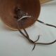 Suspended luminaire ceiling light glass has sets of coulure vintage 1970