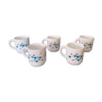 5 tasses à café vintage