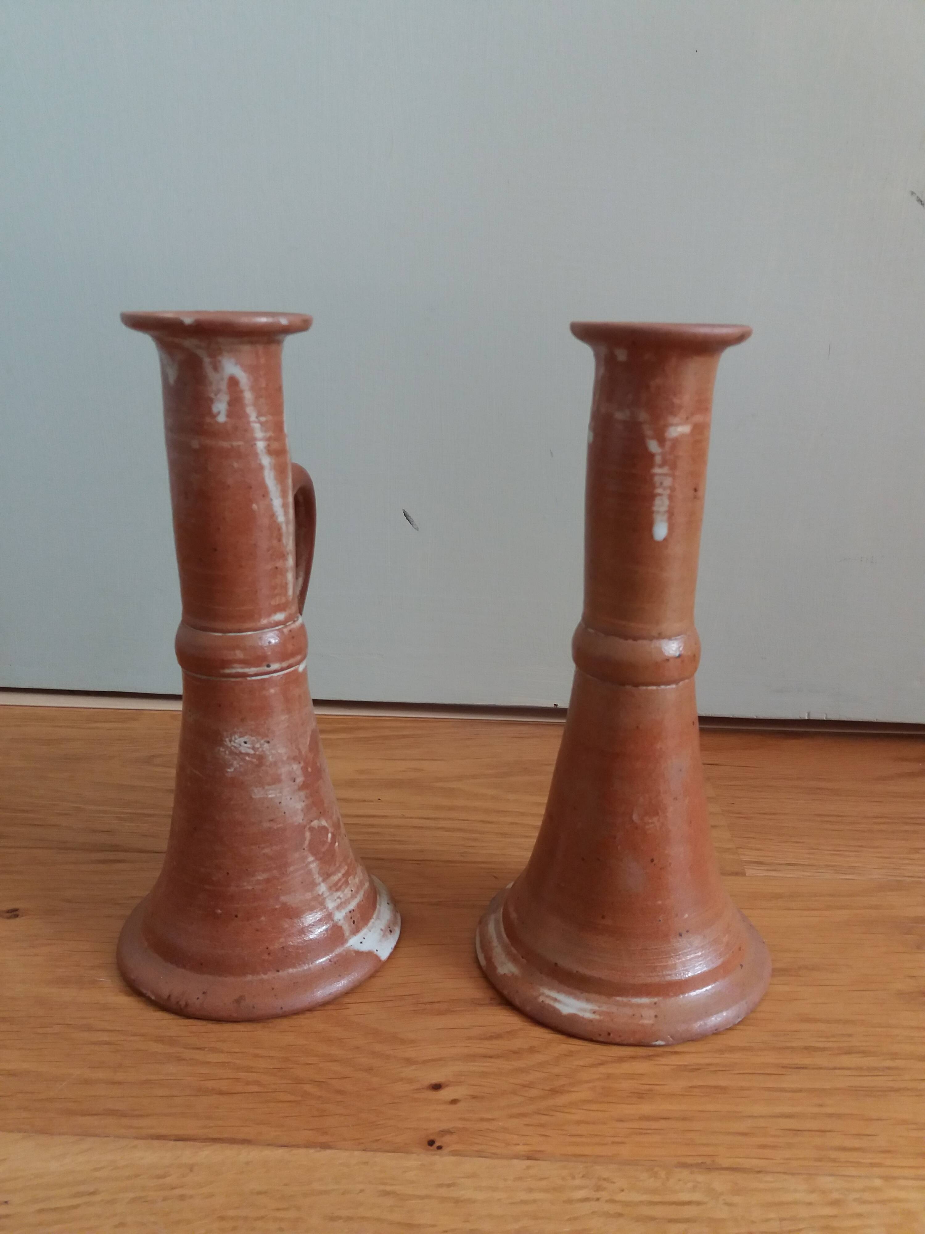Stoneware candle holders