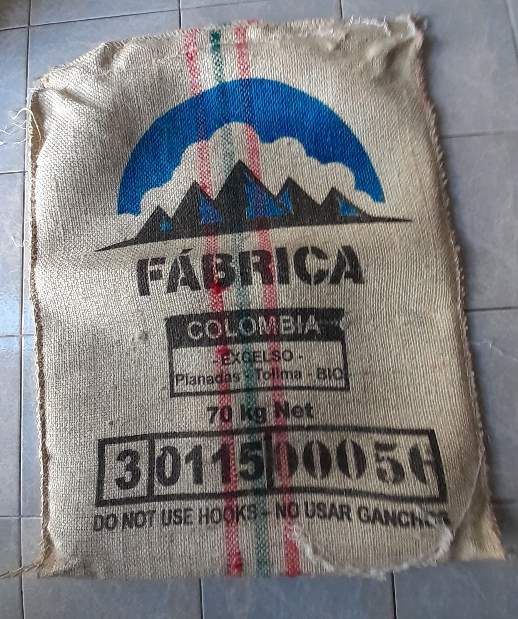 Coffee burlap bag colombia fabrica