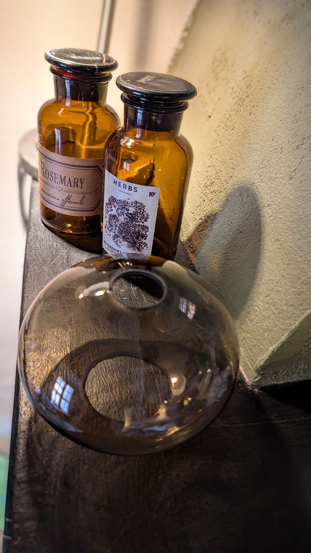 Smoked glass globe