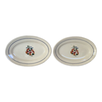 Pair of old earthenware dishes from my village Luneville