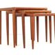 3 tables gigognes par Henry W. Klein pour Bramin