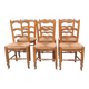 6 straw-seated Provençal chairs