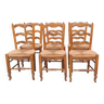 6 chaises provençales paillées
