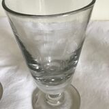 Lot de 6 verres bistrot années 1900
