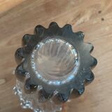 Large transparent glass vase