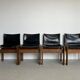 Chaises de salle à manger noires italiennes vintage et de collection par Afra et Tobia Scarpa