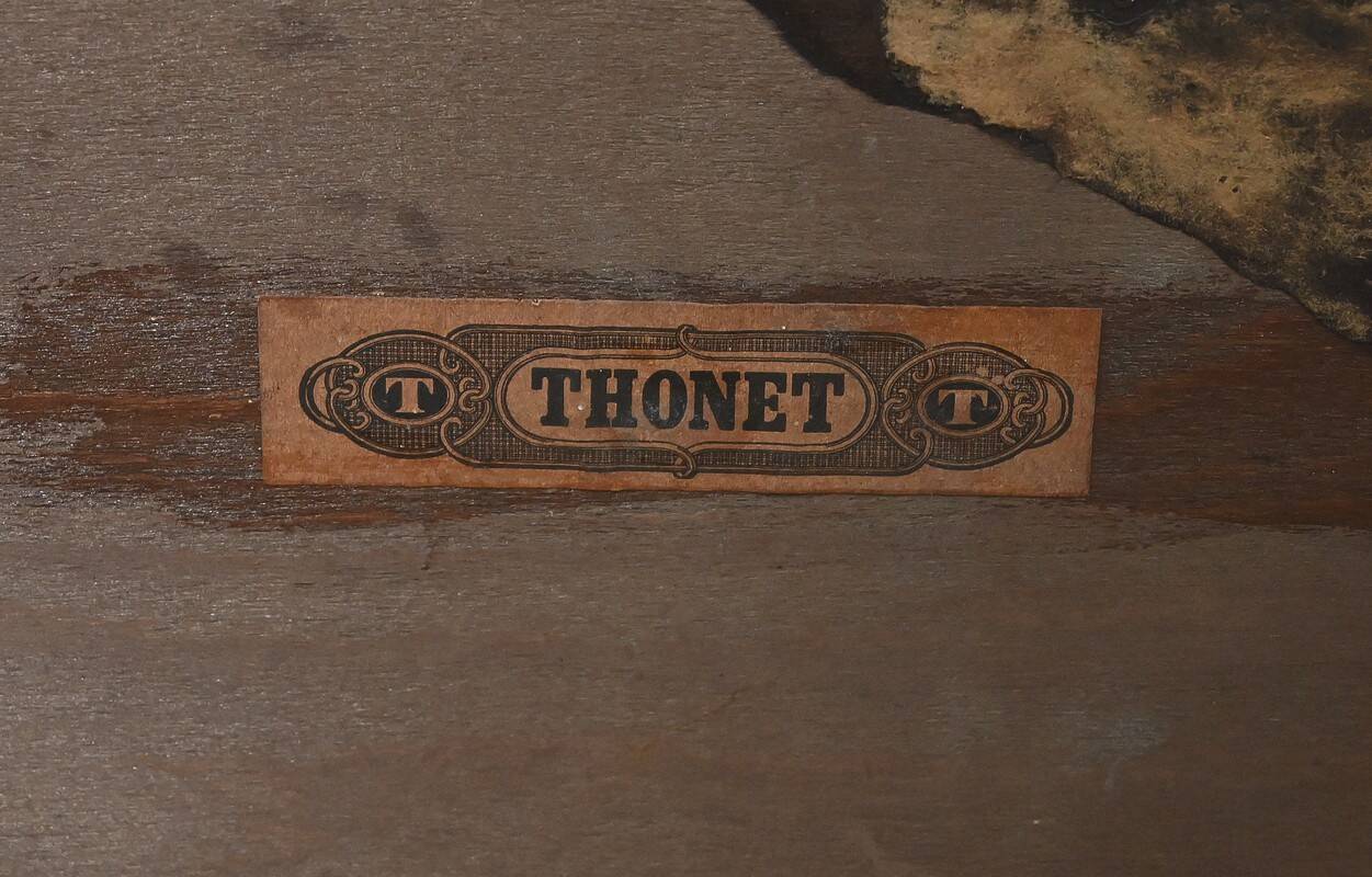 Beech pedestal table, by J. Hoffmann, Maison Thonet, Art Deco – 1930