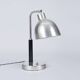 Art Deco Table Lamp in Nickel-Plated Steel and Oak, Czech, 1920s