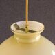 Old pendant light in pale young glass - mounted with cable and new socket