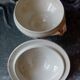 Soupiere with floral decoration painted by hand sarreguemines signed
