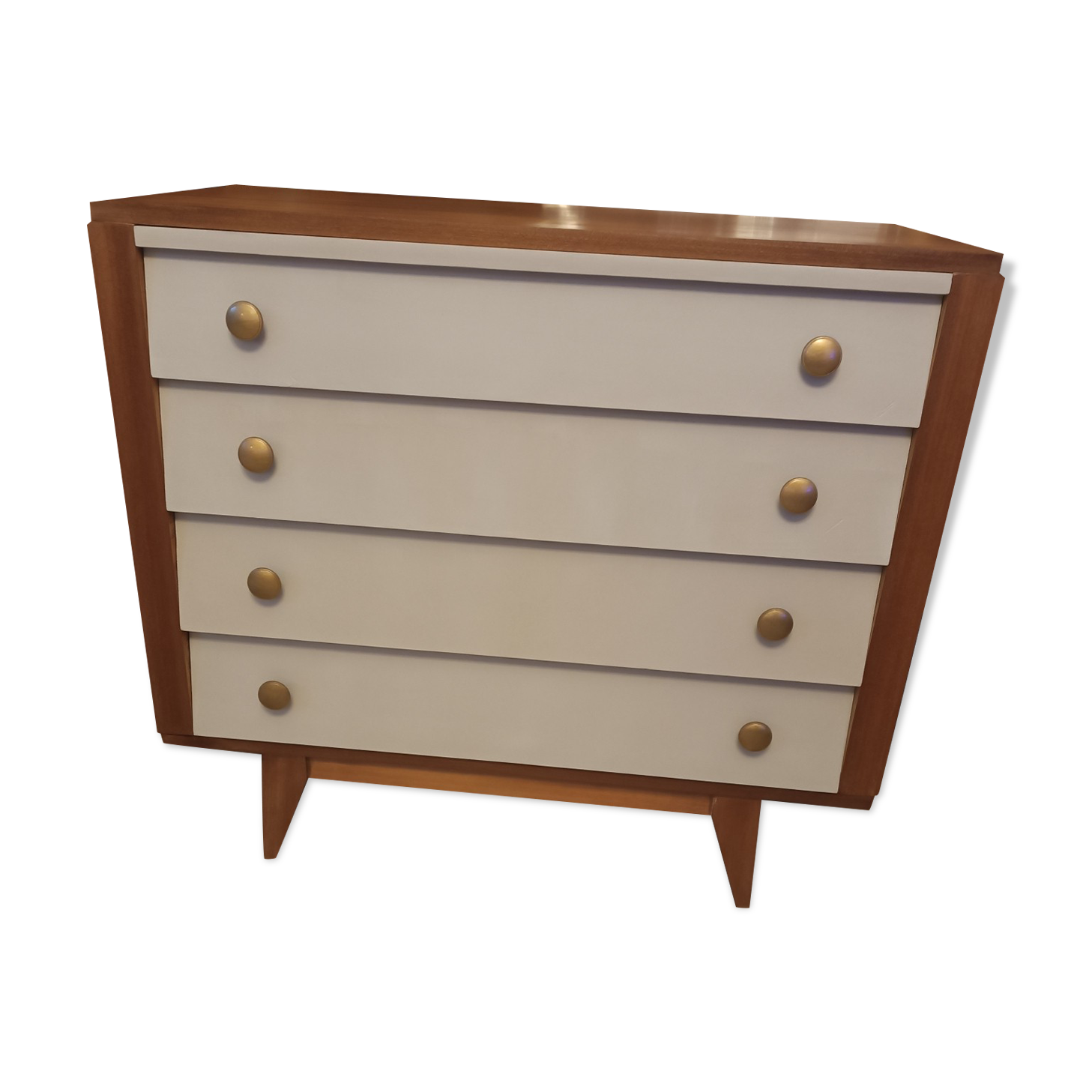 Vintage chest of drawers compass feet