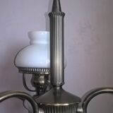 Gloss metallic patinated and gold and double opalines three fires Scandinavian style of the 30s