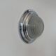Vintage modernist wall lamp, chrome and sandblasted glass, France 1930